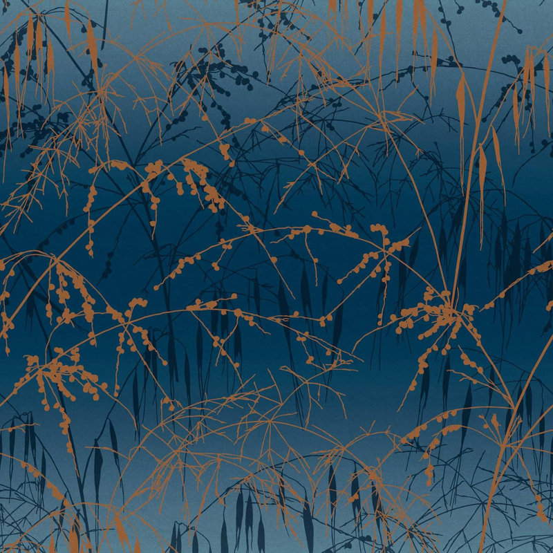 Clarissa Hulse Meadow Grass Wallpaper, Navy