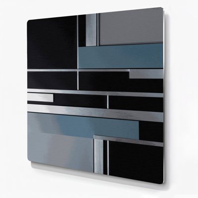 Minimalisme 47, art mural gris en métal