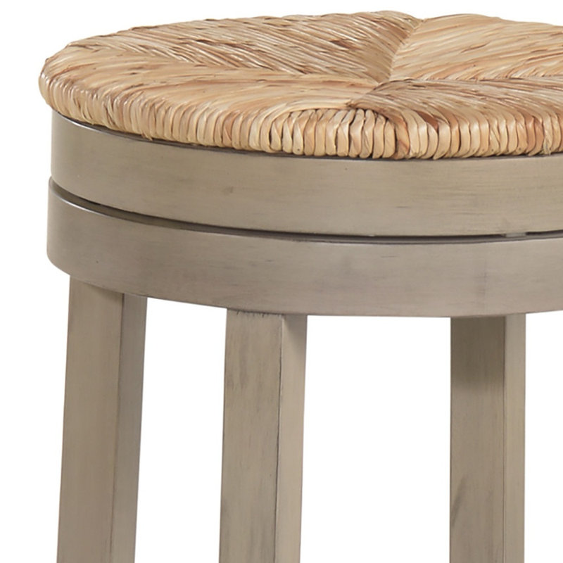 Tabouret de bar et de comptoir Tamasin, Gris patiné, Tabouret de comptoir (siège d'une hauteur de 24 p