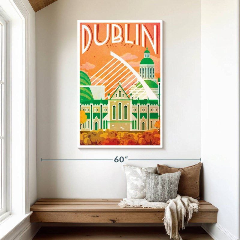 Affiche rétro de Dublin, Dublin, H 48 po x l 32 po