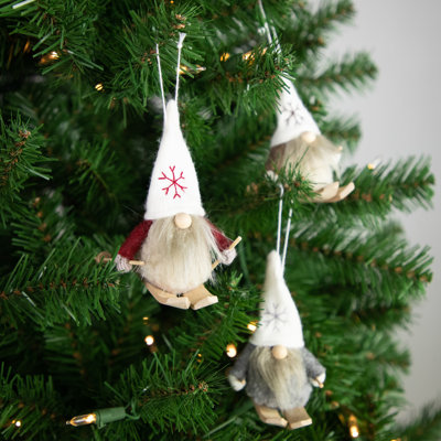 Ornement de Noël gnomes de ski