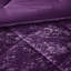 Édredon en velours mauve pour lit double / grand lit, lavable à la machine et luxueux, avec édredon, coussin décoratif