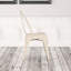 Chaise d'appoint empilable à dossier en lattes de métal-70107127