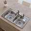 Évier de cuisine à double cuve encastrable L 33 po x l 19 po Dayton-2601377-82268343