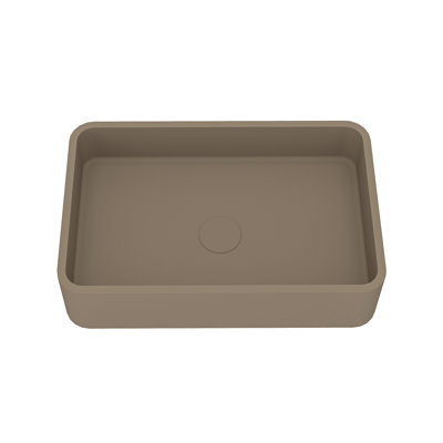CASAINC Maple 12.79'' Concrete Rectangular Bathroom Sink