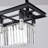 Geboe 6 - Light Crystal and Iron Dimmable Kitchen Island Square / Rectangle Chandelier