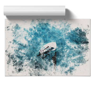 Scow Boat Out Sailing - No Frame Print