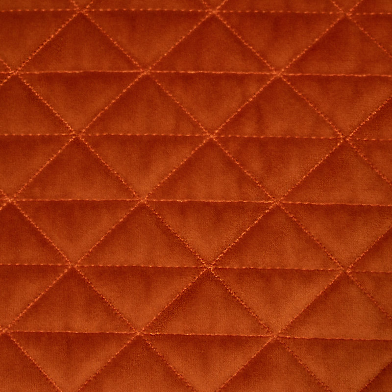  Geometric Quilted Piped Cushion, Jaffa/Teal
