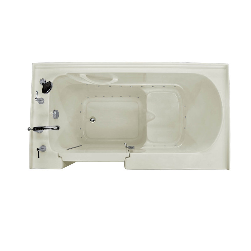 Baignoire de trempage 60" x 32" Aspen, Biscuit, Gauche