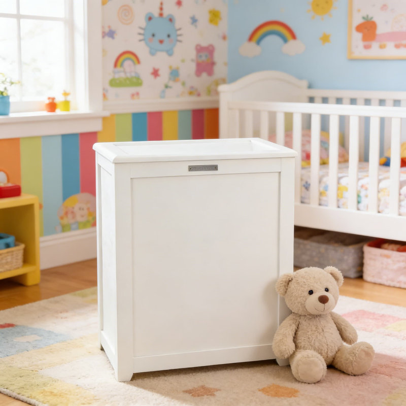 Panier à linge avec couvercle et poignées, panier de rangement polyvalent pour vêtements, jouets et linge de maison, conception durable avec base surélevée