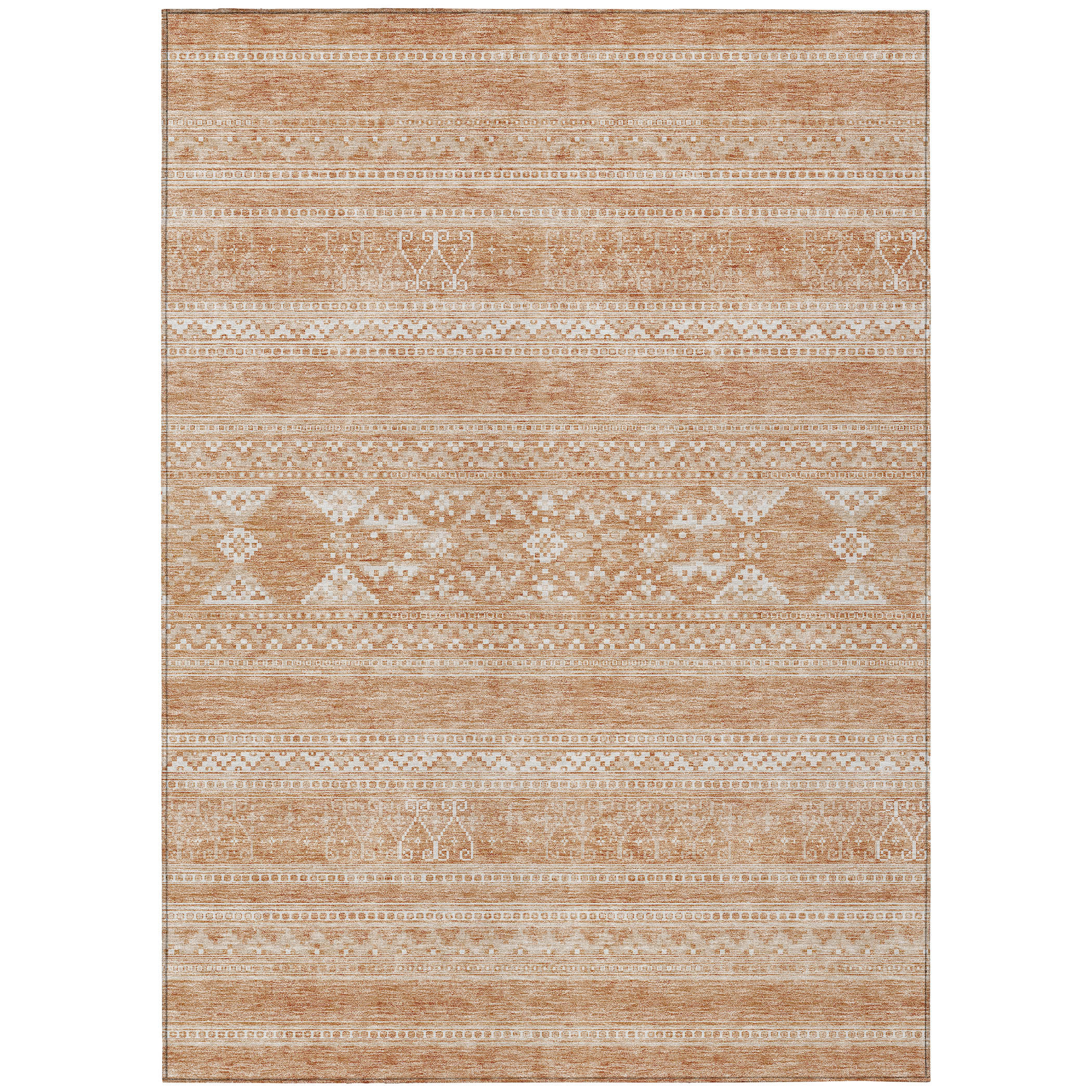 HomeRoots 9' X 12' Ivory Southwestern Washable Indoor Outdoor Area Rug ...
