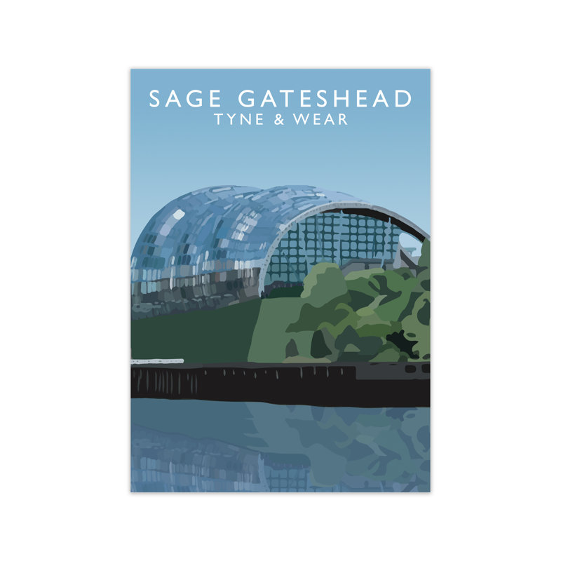 Sage Gateshead Tyne & Wear by Richard O'Neill - Print, 59.4cm H x 42cm W x 3cm D, Unframed