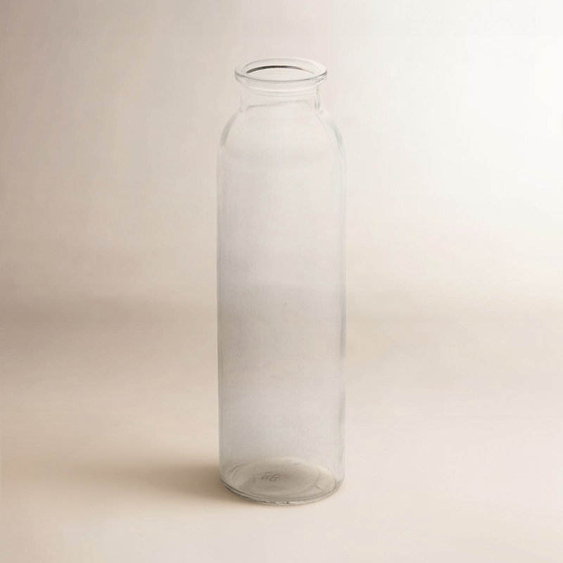 Glass Table Vase, 7.5" H x 2.25" W x 2.25" D