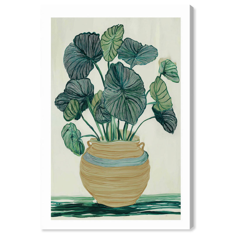 «Pots Geranium IV», reproduction d'art sur toile par Art Remedy, H 30 po x l 20 po, Toile tendue avec châssis