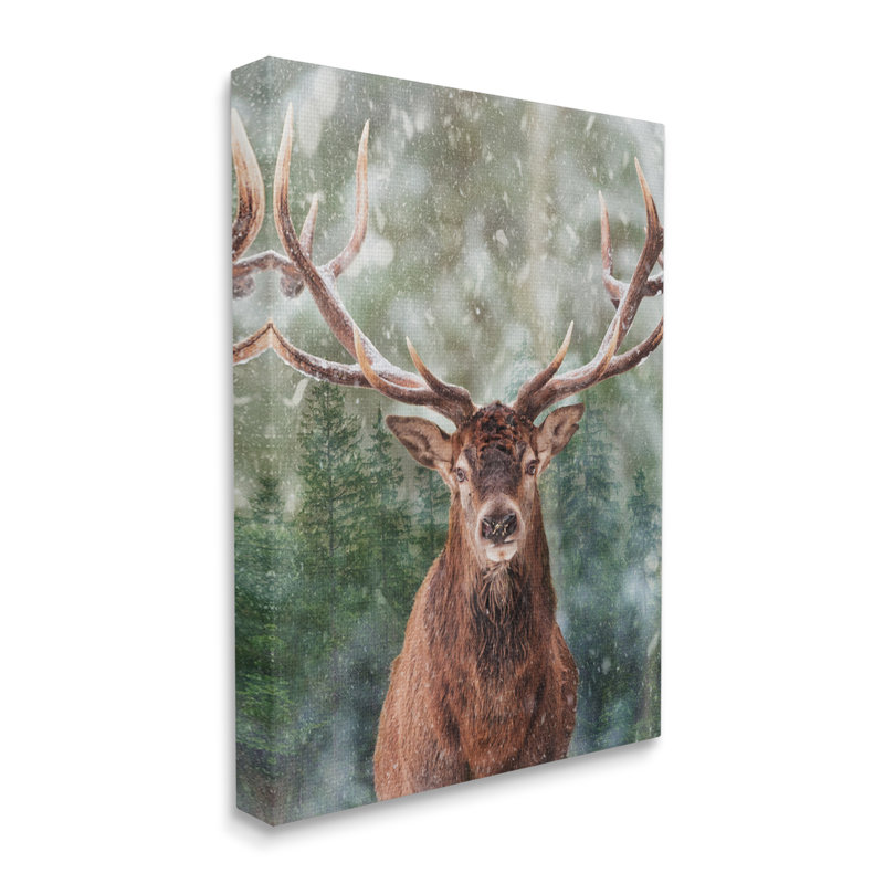 Cerf de forêt Woodland, H 30 po x l 24 po x P 1,5 po