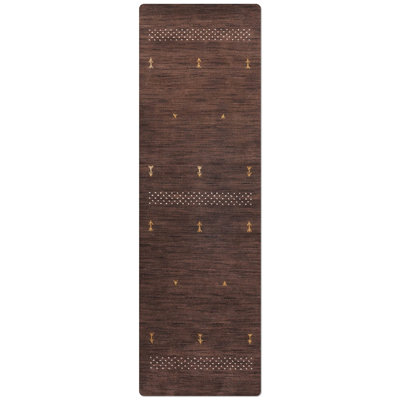 Alista Hand Knotted Loom Wool Eco-Friendly Area Rugs - Brown, Charcoal Color, Contemporary Modern Design, High Pile Thick Handmade Anti Skid Area Rugs for Living Room, Bed Room