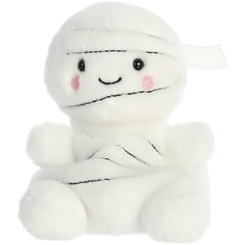 Spooky Palm Pals Brendan Mummy Animal - Jeu de poche - Amusant à collectionner - Blanc 5 pouces