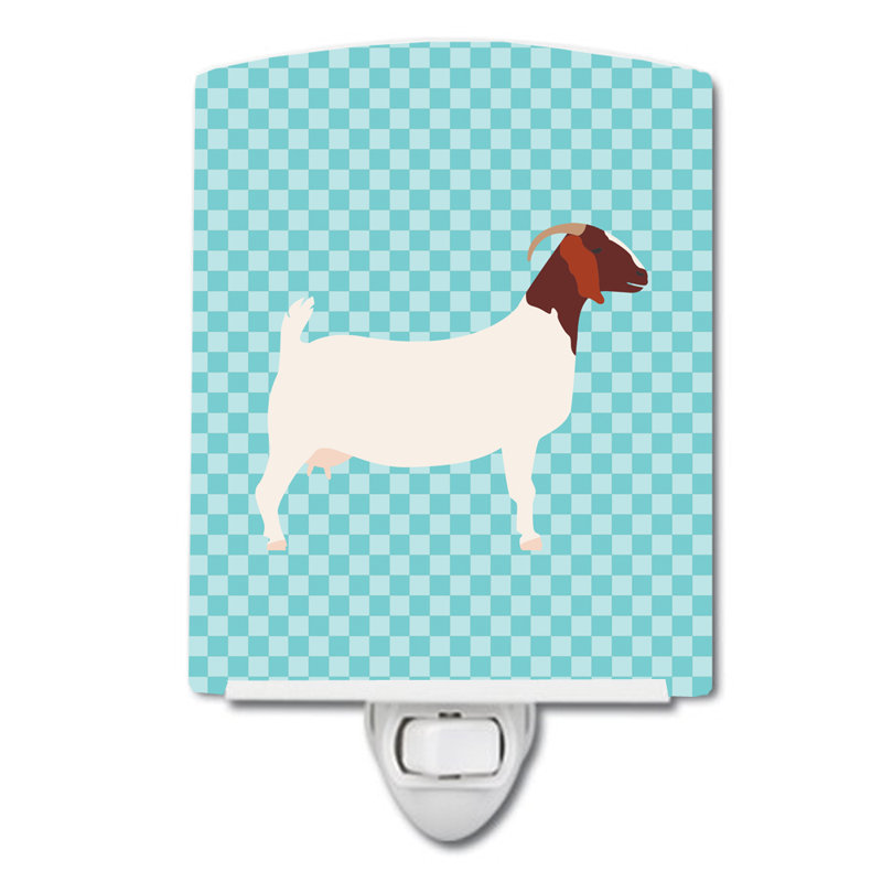 Boer Goat Check Ceramic Night Light