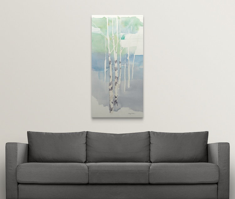 «Aspens Panel I» Aniel, reproduction d'art, H 48 po x l 24 po x P 1,5 po, Toile