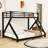 Metal Bunk Bed with Ladder and Guardrails-1614602853