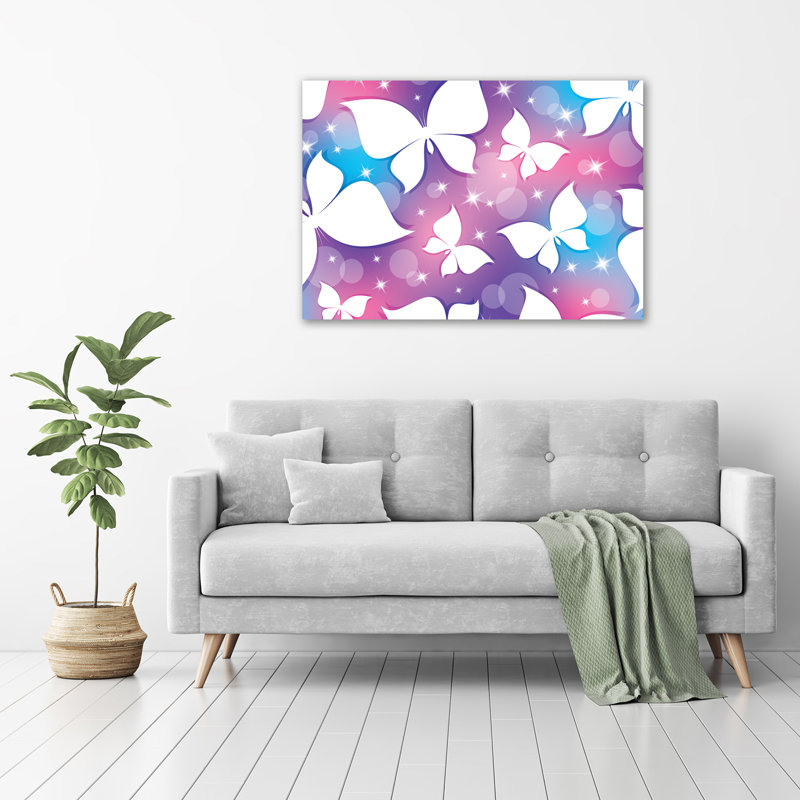 Butterflies - No Frame Print on Glass