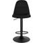 Marcien Swivel Upholstered and Velvet Adjustable Height Bar Stool with Iron Frame-1813782474