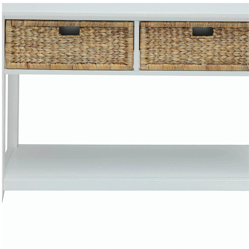White Console Table with 2-Drawer