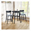 3 Pieces Bar Table Set,Modern Round Counter Height Pub Table, Wooden High Top with Bar Stools Pub Dining Set for Kitchen,Restaurant,Cocktail Bar-427523143-427523142