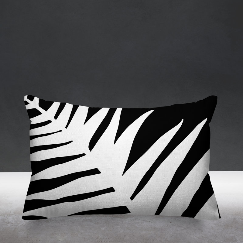 Housse et insert de coussin rectangulaire Fielding, Noir