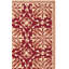 Tapis d'intérieur / extérieur à motif floral rouge / orange Carvalho-19260002