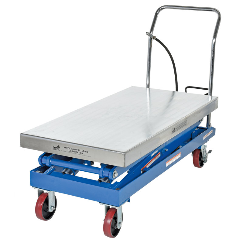 Chariot pneumatique en acier, H 39,25 po x l 24 po x P 63,5 po