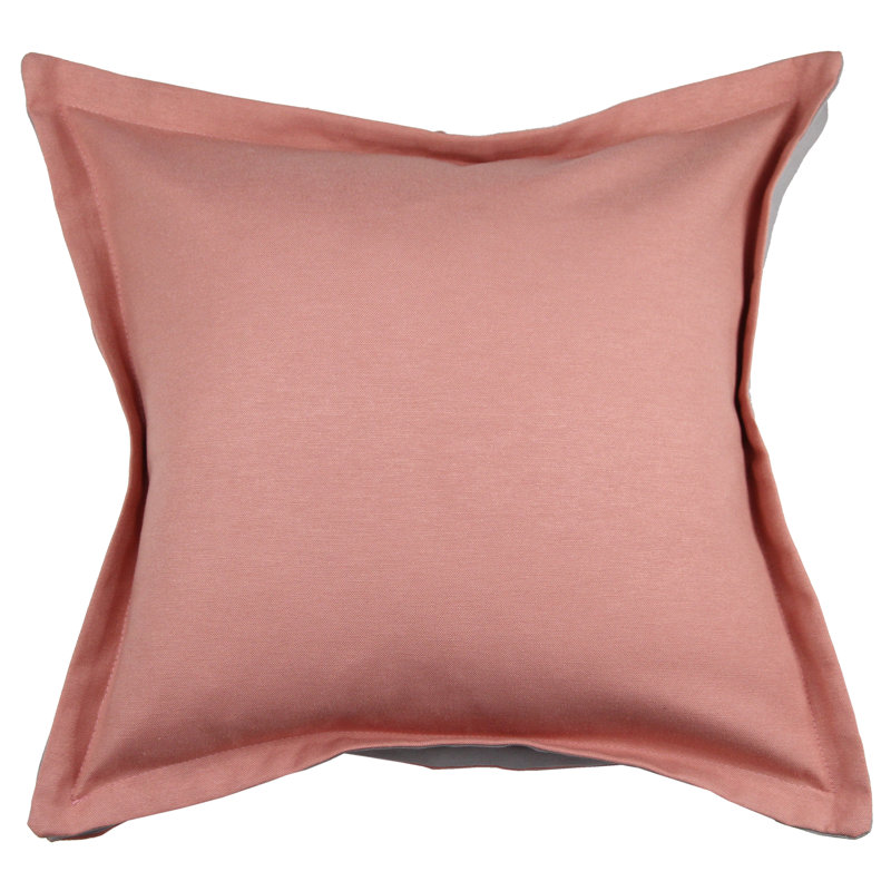 Square Cushion Cover, 43 x 43cm, Blush Pink/Grey