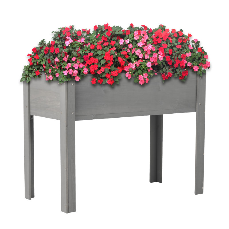 Raised Garden Bed With Legs, Gray, 30" H x 24" W x 48" D