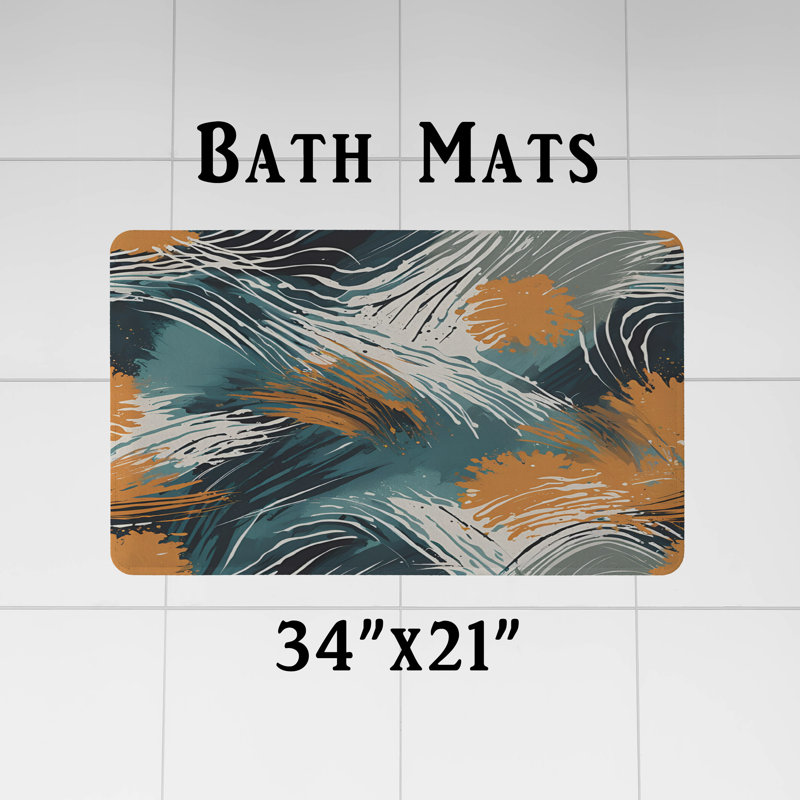 Rideau de douche abstrait Faduma, H 93 po x l 70 po