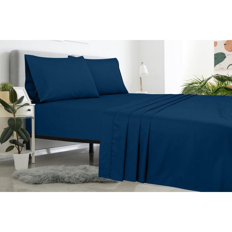 Royale Linens | Ultra Soft Brushed Microfiber Flat Sheets Only | Wrinkle Free & Stain Resistant | Hotel Quality Top Sheet for Bed