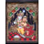 Large Radha Krishna Tanjore, peinture | Couleurs traditionnelles avec or 24 carats | Structure en bois de teck