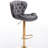 Set Of 2 Velvet Bar Stools With Chrome Footrest, Swivel Base, And Adjustable Height For Comfortable Seating And Elegant Home Decor-1029944989-1029944988
