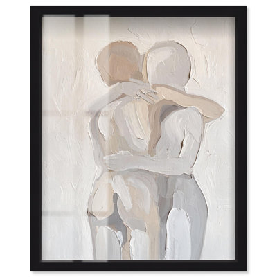 Solace of Two Shadowbox Print Bedroom Wall Decor by Art Remedy, Black Frame, 36 x 45