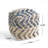 Wool & Cotton Upholstered Pouf Ottoman