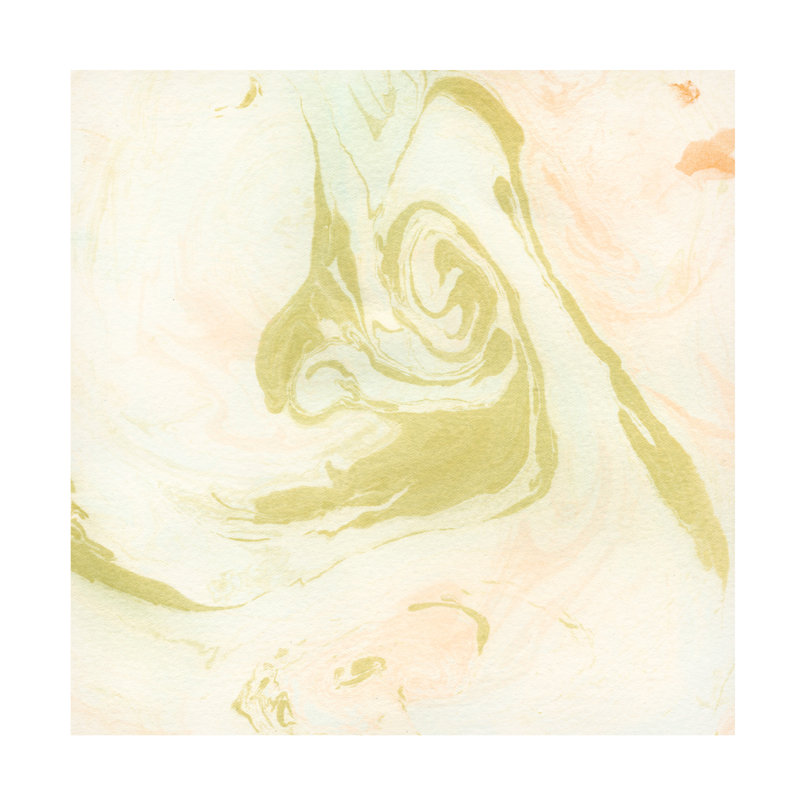 Art mural sur toile tendue - art mural Victoria Barnes «Marbled Moss II» pour le salon, la chambre à coucher ou le bureau - 18 x 18