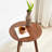 Round End Table- Small End Table Side Table Coffee Table Bedside Table Night Stand For Living Room Bedroom & Balcony, 100% Natural Solid Oak Wood Easy To Assemble