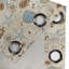 Rideau décoratif à 2 panneaux avec œillets East Urban Home Seashells, 50 po, brun pâle / bleu pâle-106370313