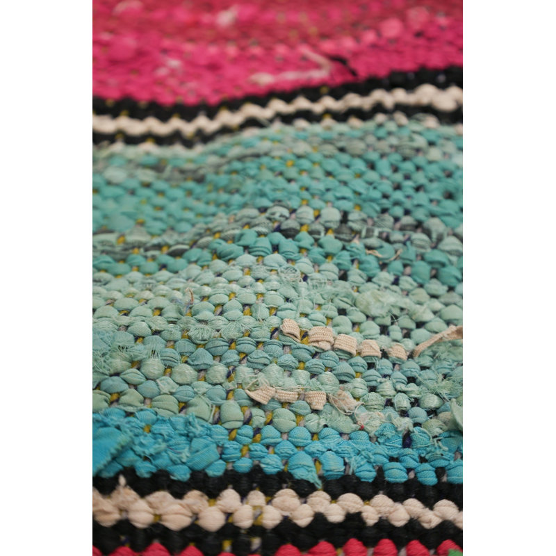 Vintage Morrocan Berber Cotton Wool Acryllic On Cotton 4Ft9inx12ft Pink