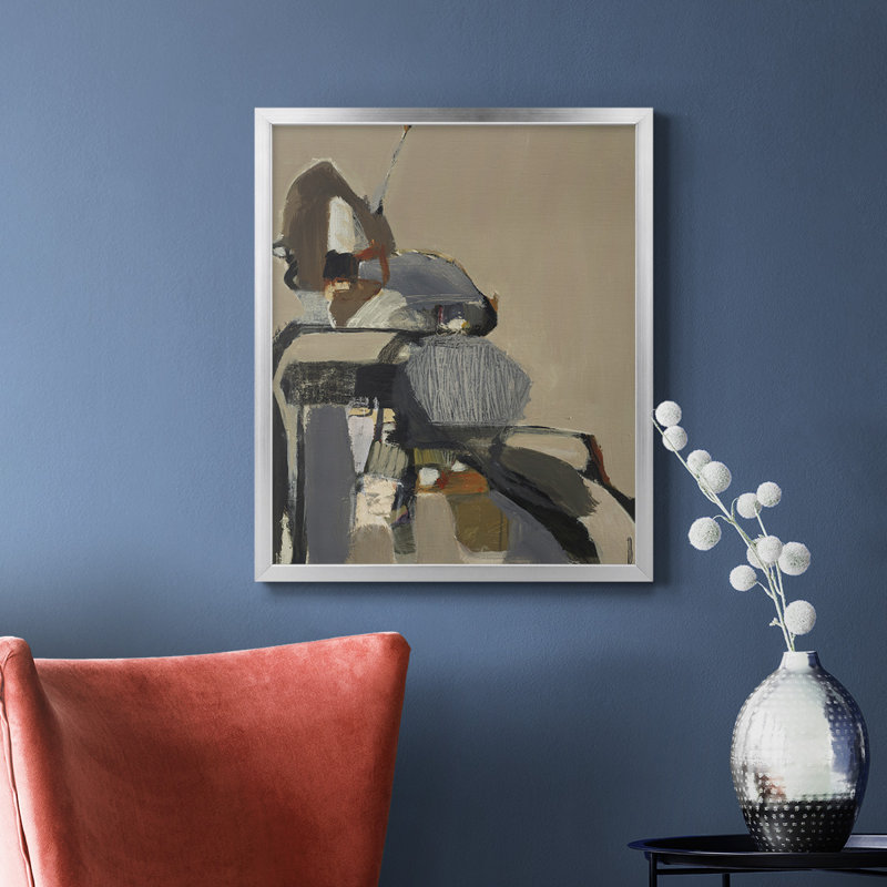 Toile encadrée de qualité supérieure - prêt à accrocher, H 20 po x l 16 po, Argent