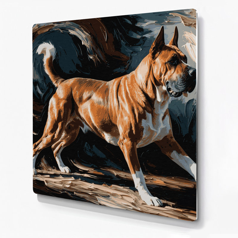 «Dogs Tosa», art mural en métal noir, H 12 po x l 12 po