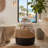  Chula 18" Seagrass Round Pouf Ottoman, Duo Low Round Side Table, Boho Nightstand-394081041