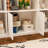 78.7''H X 78'' W White Symmetrical Combination Bookcase With 3-Cabinet And Louvered Doors