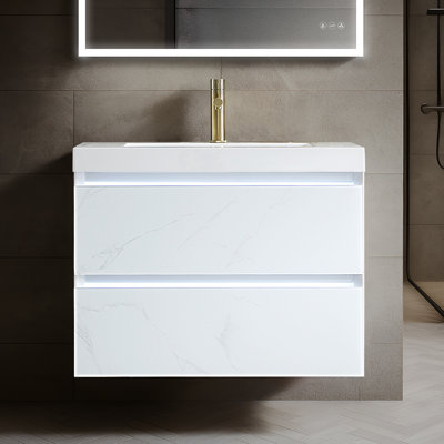 Fahriye 30'' Single Bathroom Vanity with Acrylic Top