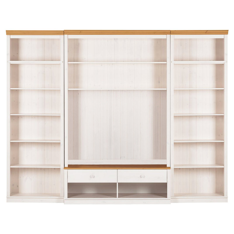 Delmonta Entertainment Center for TVs up to 55", White Honey