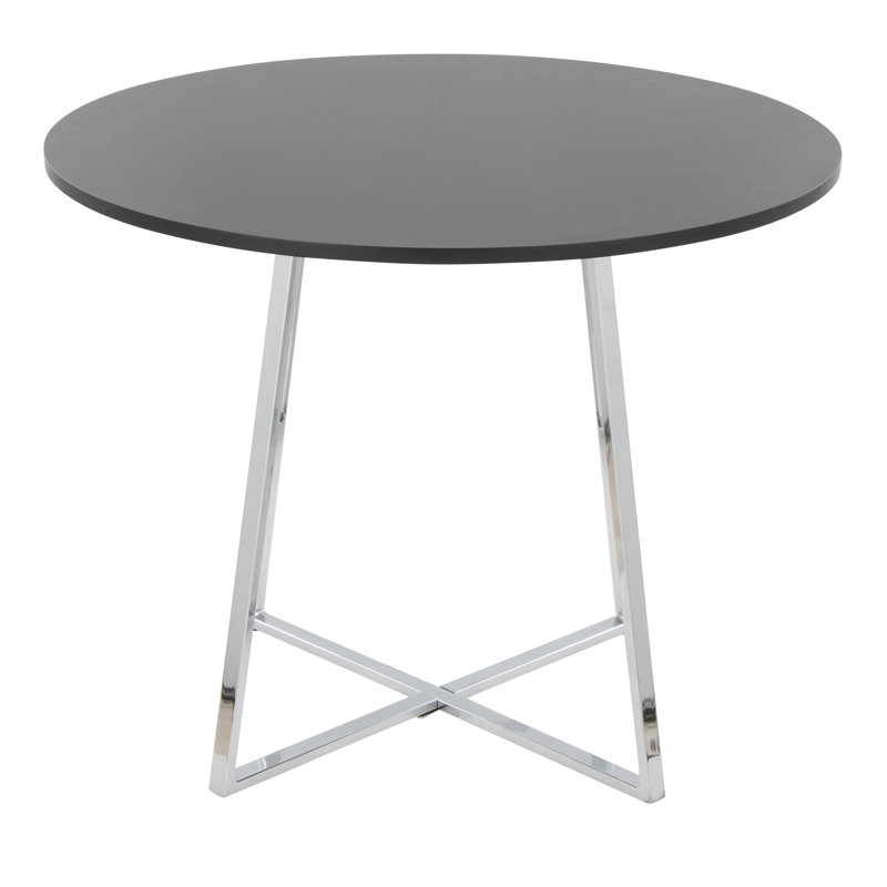 Table de salle à manger Cosmo Canary, Noir, Chrome chrome